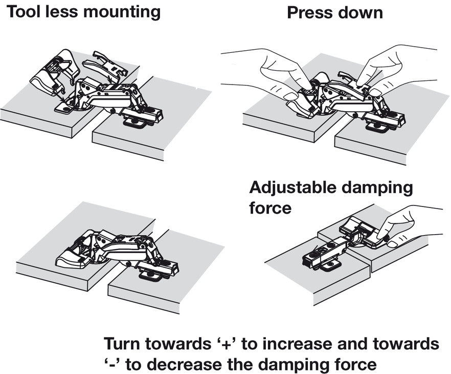 AddOn Soft Close 170D Click Hinge