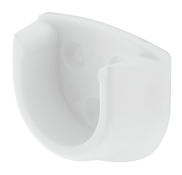 W/Robe Rail (Rnd) End Supp 20mm White