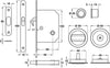 WC Sld Dr Lock w Hookbolt 50/68mm PC