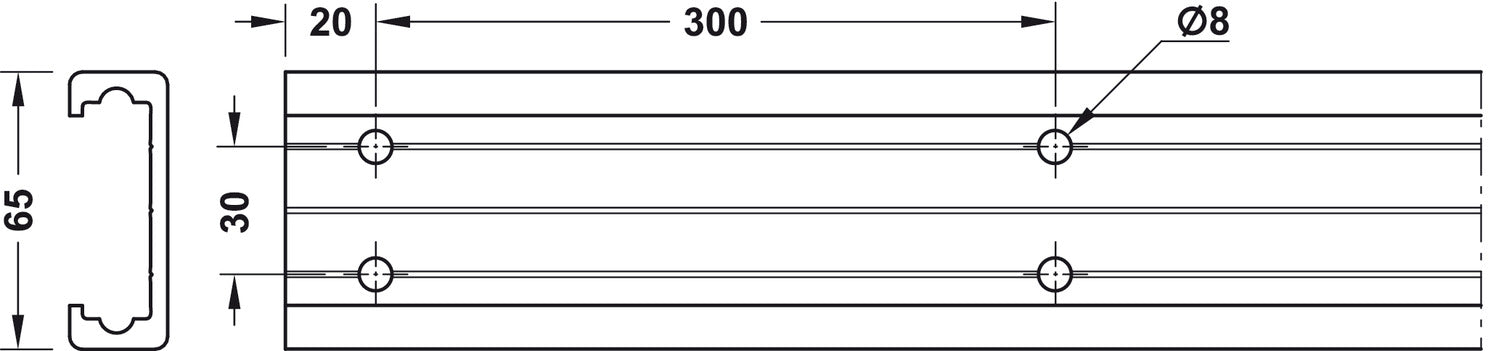 Accuride 0116 Sld Track Sys 3600mm Alu