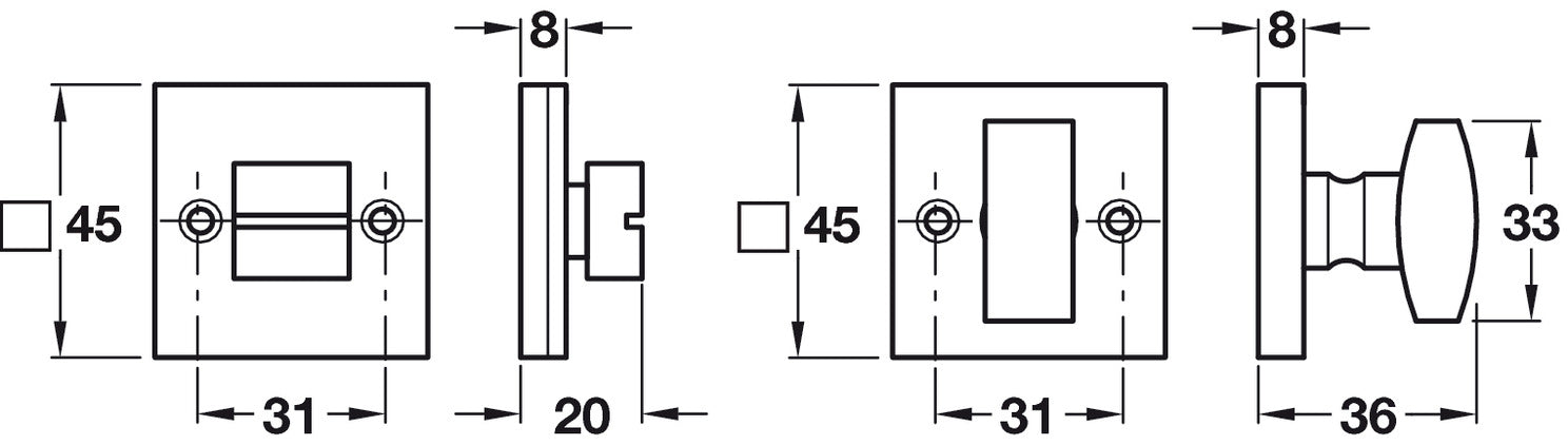 WC Release Set 45x45mm Mal Iron BPC CLR