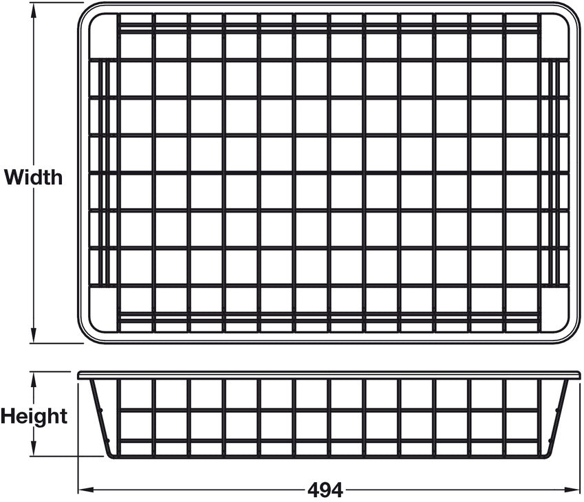 W/Robe Basket 494x936x175mm White 1000mm