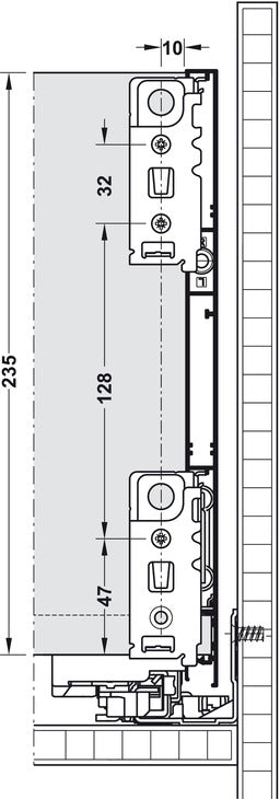 Vionaro Drawer Sides 249/500mm Slv