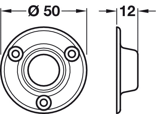 W/Robe Rail D19mm Socket White