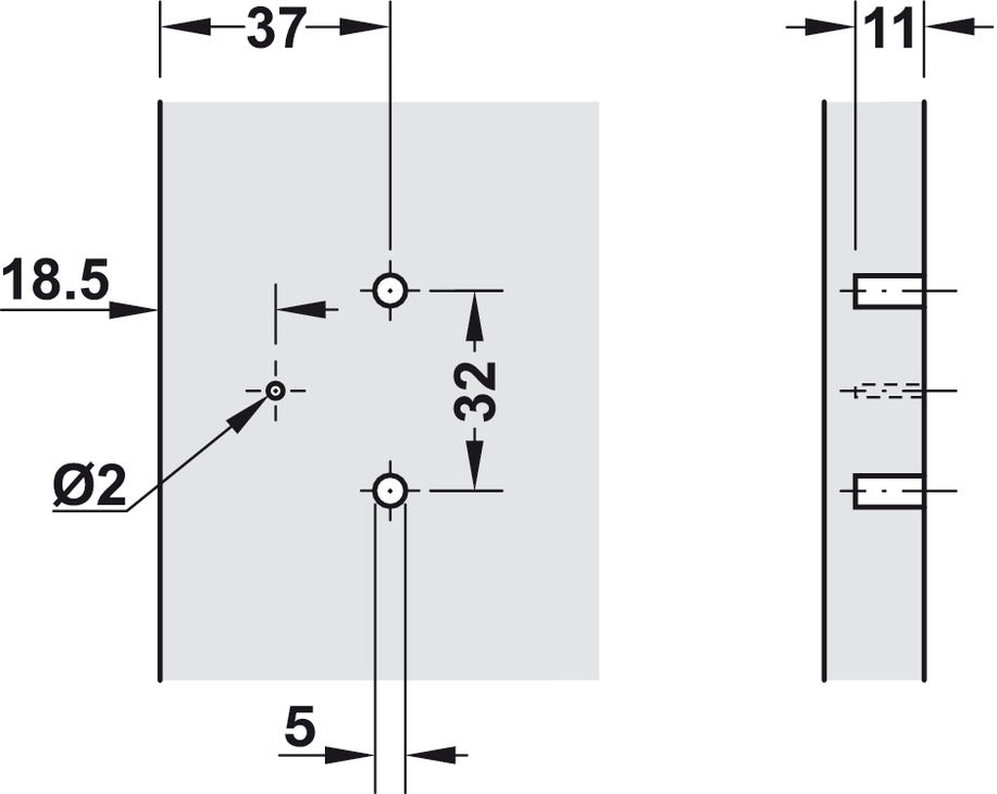 270/240D Hinge 5mm ExAxle 3.5mm 10/13