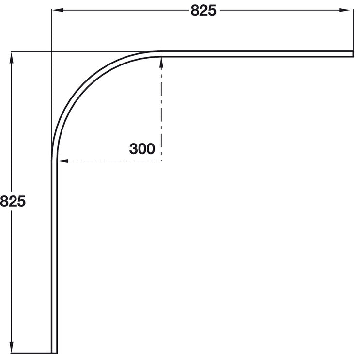 W/Robe Rail 90D 825x825mm SCP