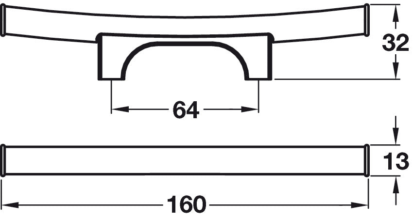 Almo Pull Handle Pewter 64mm cc
