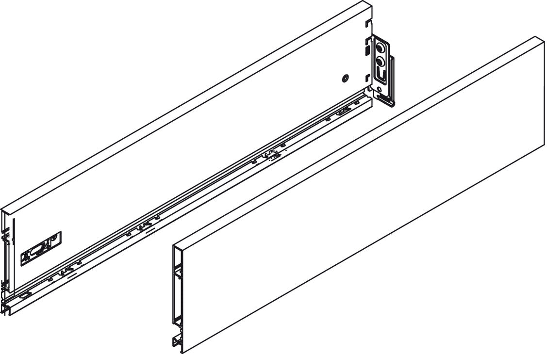 Vionaro Drawer Sides 121/350mm Slv