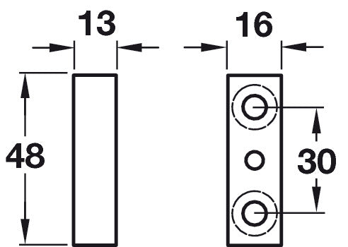Accuride 0116 End Stops+Fixings Alu