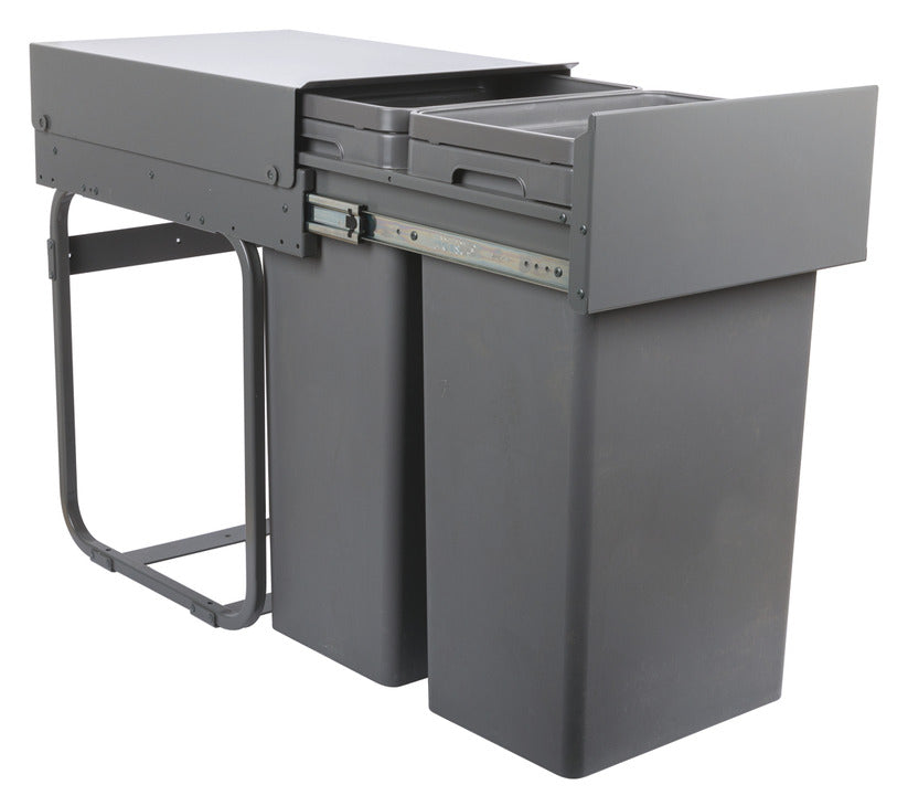 Waste Boss Duo PO Bin 400mm 2x32L