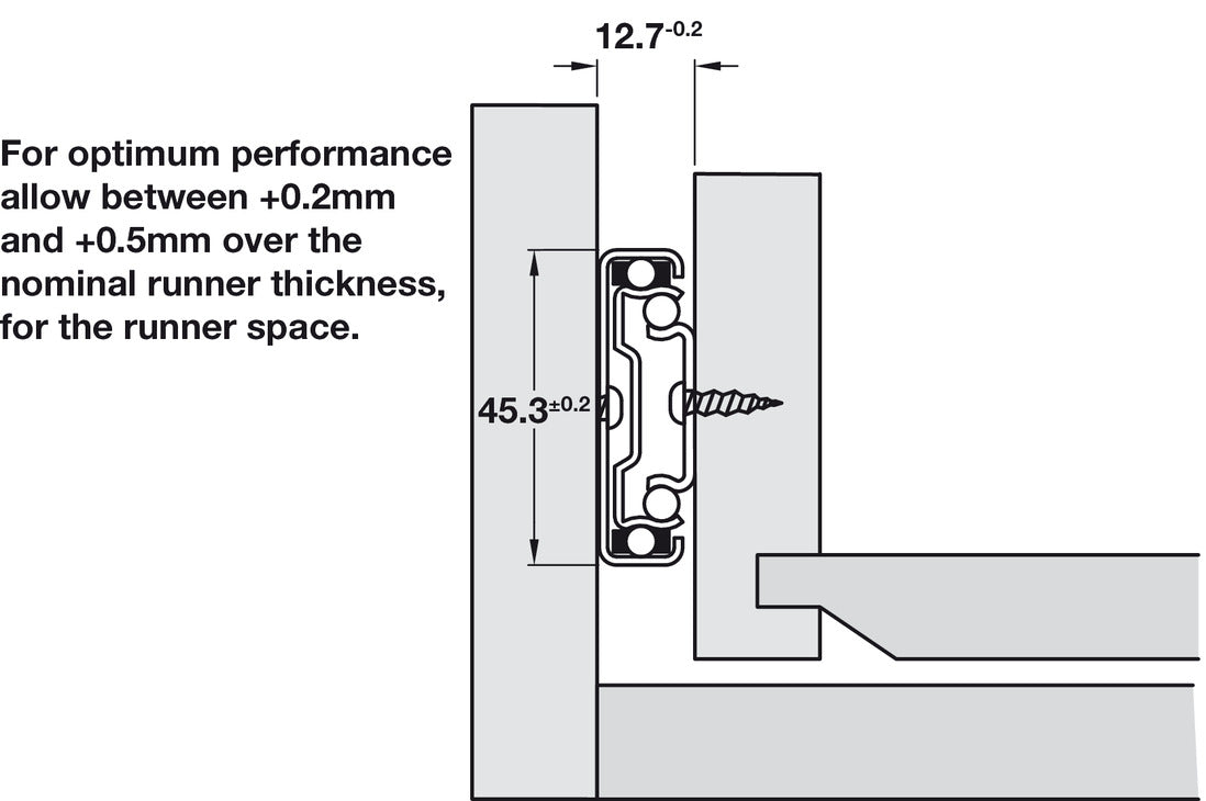 4501 BB Drawer Runner Full 44kg 650mm 304 SS