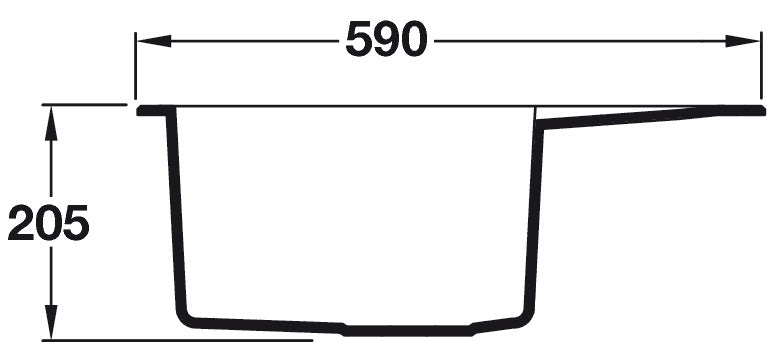 Alazia Granite 590mm 1.0B Inset Sink Wht