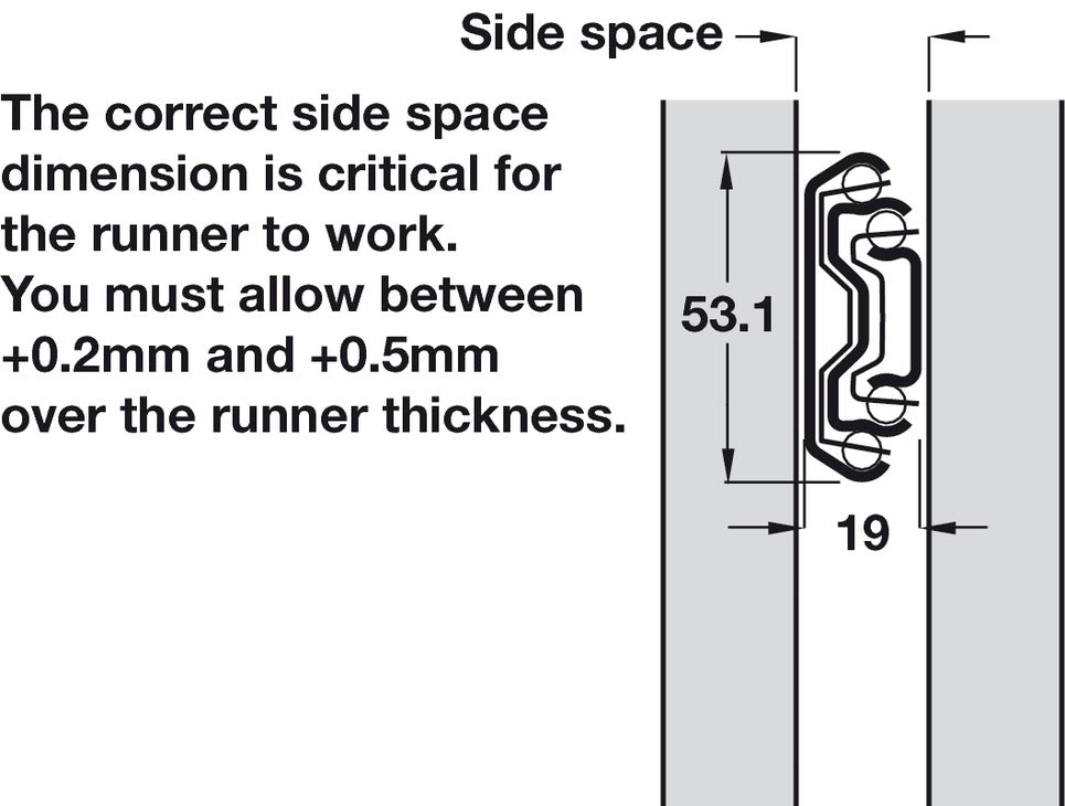 5321-EC BB Drawer Runner Full 90kg 800mm BZP