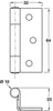 2x 1951 Storm Proof Hinge 64x60mm Self B