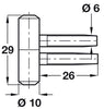 2x Drill in Hinge Brassed Steel 38mm
