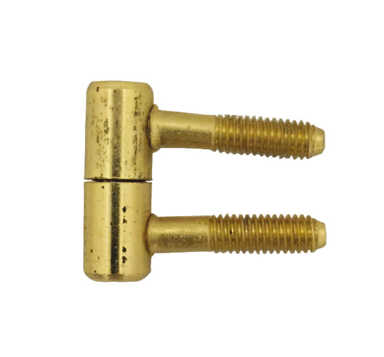 2x Drill in Hinge Brassed Steel 38mm