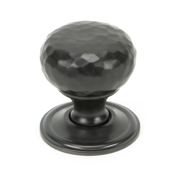 Aged Bronze Hammered Mushroom Cabinet Knob 32mm