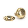 Aged Brass Hammered Mushroom Cabinet Knob 38mm