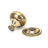 Aged Brass Hammered Mushroom Cabinet Knob 38mm