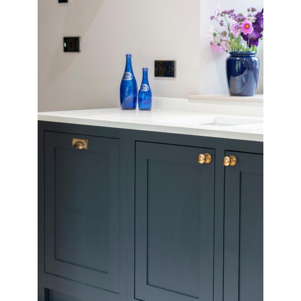 Aged Brass Hammered Mushroom Cabinet Knob 38mm