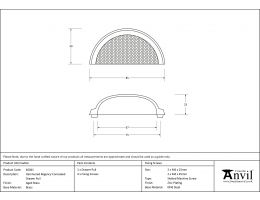Aged Brass Hammered Regency Concealed Drawer Pull