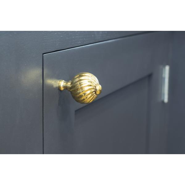 Polished Brass Spiral Cabinet Knob Small B K Services 2647