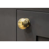 Aged Brass Beehive Cabinet Knob 30mm