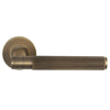 Alexander and Wilks Spitfire Reeded Lever on Round Rose - Pair