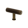 Alexander and Wilks Crispin Knurled T-bar Cupboard Knob