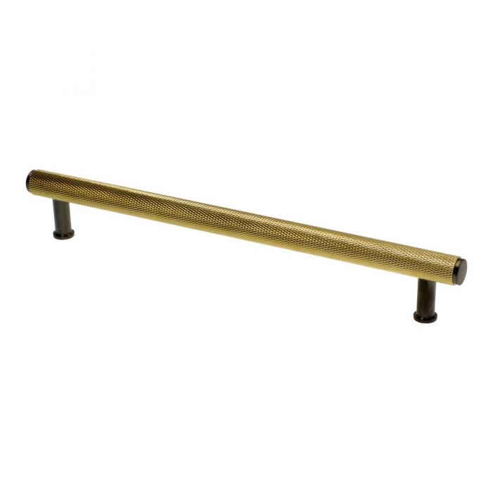 Alexander and Wilks Crispin Dual Finish Knurled T-bar Cupboard Pull Handle