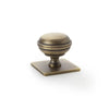 Alexander and Wilks Quantock Cupboard Knob on Square Backplate