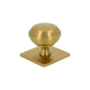 Alexander and Wilks Quantock Cupboard Knob on Square Backplate