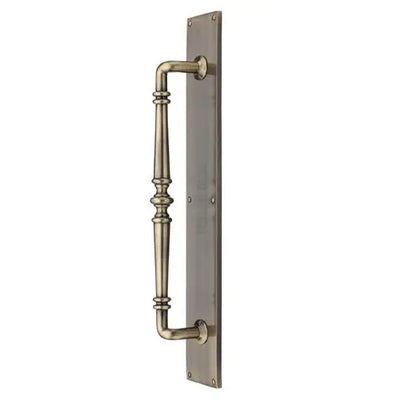 M.Marcus Heritage Brass Avon Door Pull Handle on Backplate