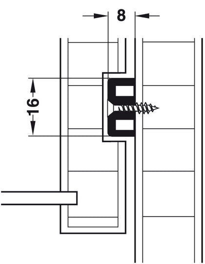 Guide Rail 8/285mm Pl White