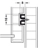 Guide Rail 8/285mm Pl White