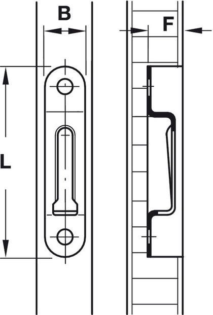 Modular Plate Semi Perm 63x11mm St Burn