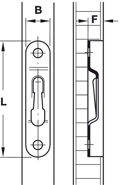 Modular Plate Standard 58x16mm St Burn