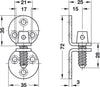 Hamburg Style Connector St Brass Plt