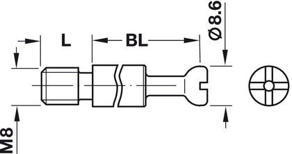 Maxifix ConnBolt M8x35mm SZP