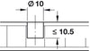 Dowel Connector 2Pt Plug-In Nyl Nat Col