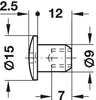 Sleeve Nut SW4 M6 St Burnished