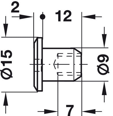 Sleeve Nut M6x12mm SW4 St NP