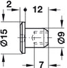 Sleeve Nut M6x12mm SW4 St NP