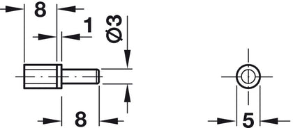 Gls Shelf Support D3mm St Galv/Pl Trans