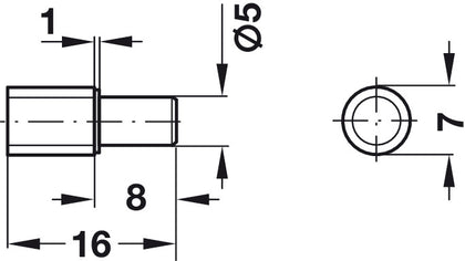 Gls Shelf Support D5mm St Galv Pl Trans