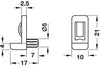 Gls Shelf Support D5mm w Catch Pl Trans