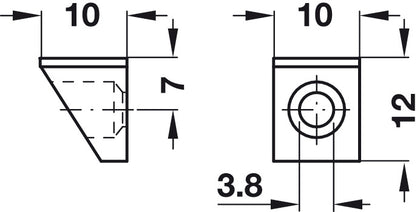 Shelf Support Screw w Cap ZA NP