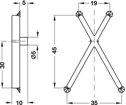 Shelf Retainer D5mm Plug Pl Trans