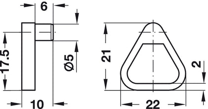 Shelf Retainer D5/16mm Plug Pl Trans
