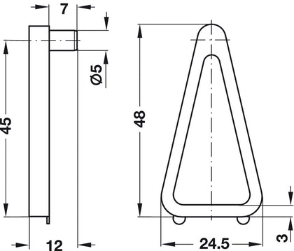 Shelf Retainer D5/19mm Plug Pl Trans